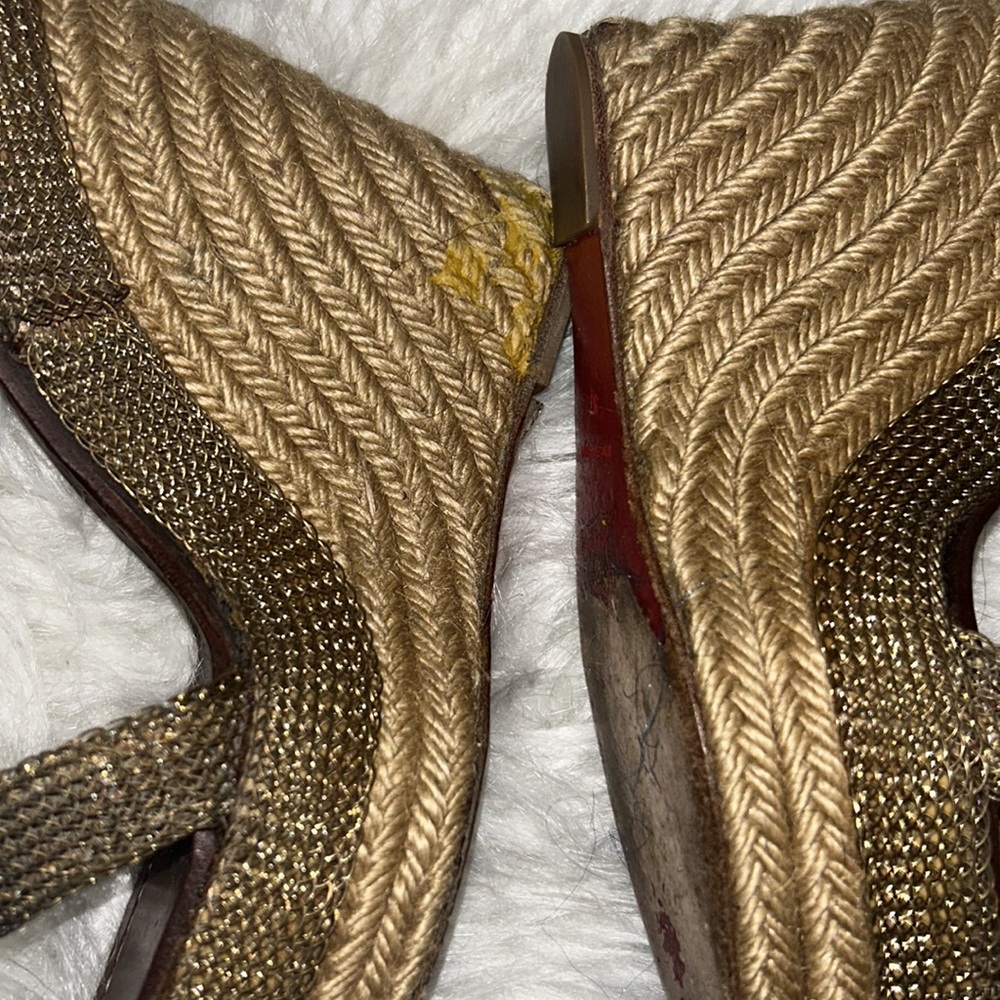 LOUIS VUITTON CADENA WEDGE ESPADRILLES SANDALS - Picture 7 of 15